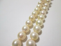 [mr1 HN7857] 真珠 パール ネックレス シルバー 刻印 留め具 全長42cm_画像4