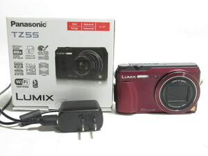 [mr2 YS8091] Panasonic パナソニック LUMIX DMC-TZ55 光学20倍 レッド コンパクト デジタルカメラ