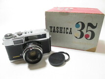 [mr2 HN8159] YASHICA ヤシカ フィルムカメラ 35 minister / YASHINON f2.8 4.5cm レンズ　レンジファインダー 【シャッター動作確認済】_画像1