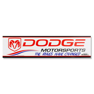 レーシングデカール Dodge Motor Sports The Rules Have Changed / ダッジモータースポーツ H7.3×W30cm ビニル製 クライスラーオフィシャ