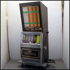 #D-1) BALLY slot machine CONTINENTAL LUCKY BARS present condition goods / Bally Continental Lucky birz / Casino manner lever type / antique 