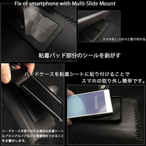 スマホケース 手帳型 多機種対応 スライド式 マルチケース レザーケース　ツートンカラー カービング ハンドメイド Lサイズ マグネット_画像7