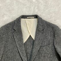 BEAMS ビームスHarris Tweed ハリスツイード テーラード ジャケット ウール ヘリンボーン グレー 希少XLサイズ 【極上の高級感】◎極美品_画像2