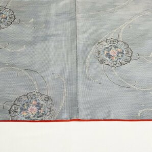 着物月花 花文様 本場白大島紬 正絹 伝統工芸品 ki1073の画像8