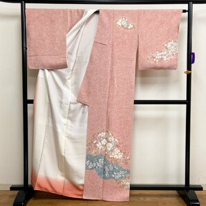 着物月花 絞り 辻が花 訪問着 未使用品 正絹 縮緬 ki1088の画像5