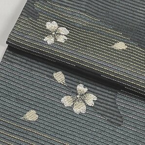 着物月花 和紙バンブー織 品のある桜 袋帯 六通柄 正絹 ガード加工 ob1433の画像4