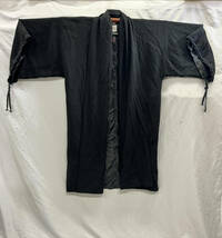 【JK229】SOU・SOU　コート　身丈約122.5cm　黒色　ポケット付き　羽織　上着　和装　和服_画像1