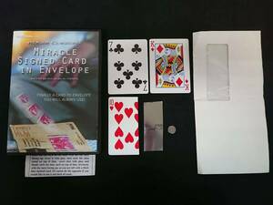 【D167】MIRACLE SIGNED CARD IN ENVELOPE　ミラクルサインカード　Roger Curzon　カード　DVD　ギミック　マジック　手品