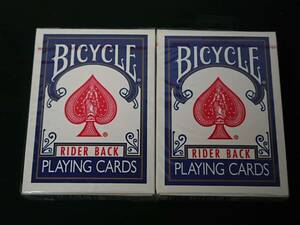 【G158】BICYCLE　RIDER BACK　PLAYING CARDS　POKER 808　OHIO　2点セット　青　未開封　レア　デック　トランプ　カード　マジック　手品