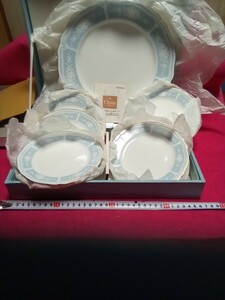 未使用★Noritake ノリタケ★レースウッドゴールド★パーティプレートセット【大1枚（直径26．5㌢）・小５枚（直径16㌢）】自宅倉庫保管品 