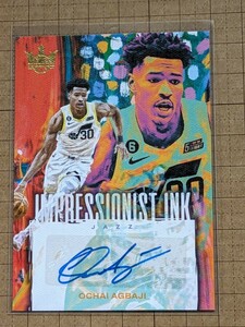 オチャイ・アバジ【NBA 2023-24 PANINI COURT KINGS BASKETBALL】OCHAI AGBAJI II-OCH IMPRESSIONIST 直筆サインカーカード #/99