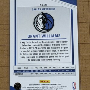 グラント・ウィリアムズ【NBA 2023-24 PANINI DONRUSS ELITE BASKETBALL】GRANT WILLIAMS #21 ベース パラレル パープル #/49の画像2