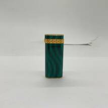 14942/Cartier カルティエ マラカイト パンテール オーバル型 ローラー式 ガスライター グリーン×ゴールド ライター 喫煙具_画像1