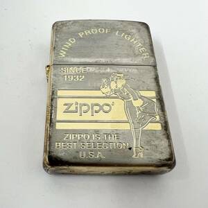 14425/ WINDPROOF LIGHTER SINCE1932 ZIPPO IS THE BEST SELECTION U.S.A. ジッポー ライター シルバー ゴールド 喫煙具