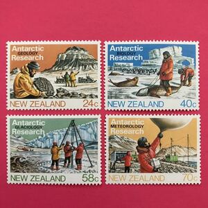 外国未使用切手★ニュージーランド 1984年 南極調査 4種