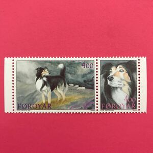 外国未使用切手★フェロー諸島 1994年 シープドッグ 2種