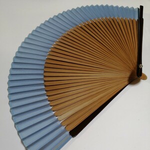  silk fan light blue parent . coating processing fan sack attaching 