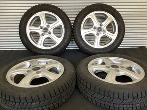 ■BRIDGESTONE BALMINUM[14インチ 4.5J 4穴 PCD100 +45]■TOYO OBSERVE GIZ2[155/65R14]2021年製スタッドレス4本セット■