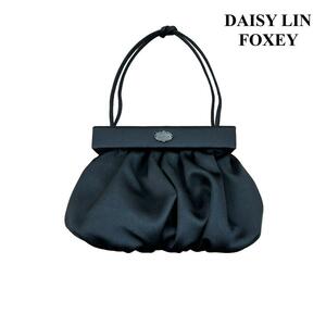 美品 DAISY LIN FOXEY デイジーリン ハンドバッグ 鏡付き ミラー 黒 ブラック フォーマル レディース