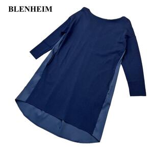BLENHEIM ブレンヘイム ワンピース オーバーサイズ ビッグシルエット 七分袖 切り替え ネイビー 濃紺 レディース Sサイズ