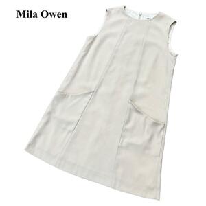 Mila Owen ミラオーウェン ワンピース ライトベージュ ノースリーブ レディース フリーサイズ