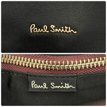 1円〜■ Paul Smith オールレザー ボディバッグ 黒 ポールスミス スリングバッグ ショルダーバッグ 本革 ブラック メンズ 斜め掛け ロゴ_画像8