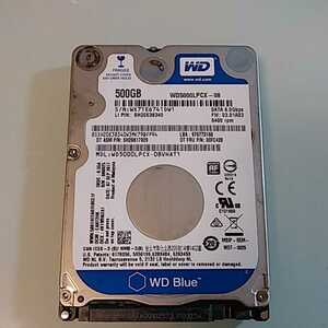 【即発送】【ゆうパケットポストmini】【即発送】 WDC 2.5インチ HDD WD5000LPCX 24VHAT0 500GB 7mm 正常 1148時間 管7V12