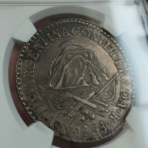 1838年 アルゼンチン 8レアル 銀貨 NGC AU58
