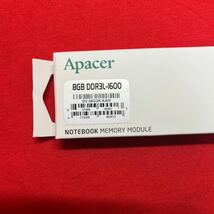 【新品/2枚】Apacer 8GB DDR3L-1600 PC3-12800 1.35V so-dimm ノートパソコン向けメモリ_画像2