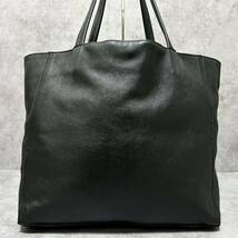 極美品●B:MING by BEAMS ビームス カウレザー 牛革 本革 トートバッグ ビジネスバッグ 肩掛け ショルダー A4/PC収納 ブラック 黒 メンズ_画像2