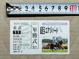 競馬 JRA 非売品 G1カード（馬券サイズ） 1999年 安田記念 エアジハード