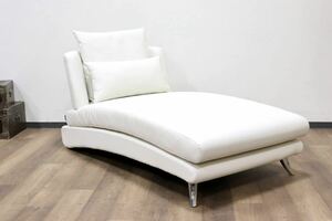 GMGS2710Armonia /aru moni aBella curva 1 seater . sofa single sofa couch sofa EPU white soft leather regular price approximately 8 ten thousand exhibition goods 