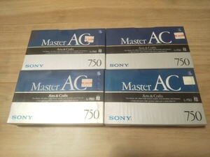 (送料230円)(新品未開封)(4個)SONY ソニー ビデオテープ BETA ベータ Master AC 750 L-750MAC ★カセットテープ 記録媒体 ビデオカセット