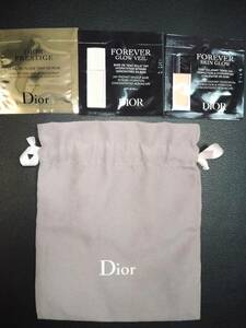 新品未使用 Dior ディオール プレステージ ル フルイド タン ドゥ ローズ 1N フォーエバー グロウ ヴェール フルイド グロウ1N ポーチ 巾着