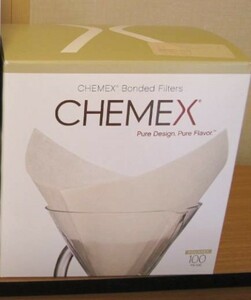 Chemex ケメックス コーヒーメーカー6カップ用 フィルターペーパー濾紙 FS-100×100枚入 新品 新生活 未使用品 並行輸入品