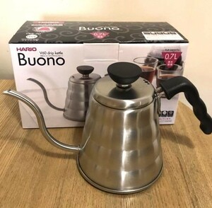 HARIO(ハリオ) V60ドリップケトル・ヴォーノ 実用500ml ガス火 新品 シルバー VKB-70HSV 未使用品