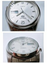 SEIKO セイコー SEIKO 5 セイコーファイブ 7S26-01V0 A4 WP 自動巻 メンズ 腕時計 シルバー文字盤 【AF032】_画像7