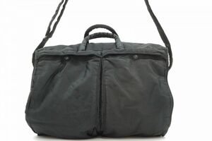 1円〜 ポーター 吉田カバン 2way ブリーフケース ショルダー ハンドバッグ トート 書類カバン Unisex ナイロン 黒 ブラック PORTER 7839h