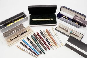 1円〜 モンブラン プラチナ パイロット 18本セット まとめ 万年筆 ペン先18K ボールペン シャーペン 筆記確認品含む MONTBLANC 4810 8045k