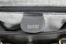 1円〜 オールド グッチ ヴィンテージ バンブー 2way ミニ ショルダー ハンドバッグ トート レザー 黒 ブラック GUCCI 8053h_画像10