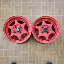 当時物　ADVAN　RACING　14インチ　6J+35　4H-100　中古2本_画像1