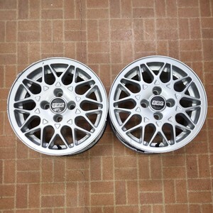 BBS　14インチ　6J+45　4H-100　中古2本