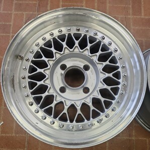 深リム 旧車 BBS RS039 16インチ 7J+24 4H-114.3 中古2本 3ピースの画像2