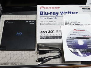 パイオニア ブルーレイドライブ BDR-XD04BK ACアダプター付き BDXL ポータブル 外付け USB2.0 バスパワー Blu-ray PC周辺機器 Pioneer