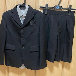 130 男の子　スーツセット　入学式　 ジャケット パンツ　シャツ