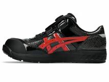 【新品】28cm アシックス 安全靴 ウィンジョブ CP306 BOA BLK EDITION 3E相当 【限定色】人気カラー：ブラック×クランベリー (蛇柄)_画像4