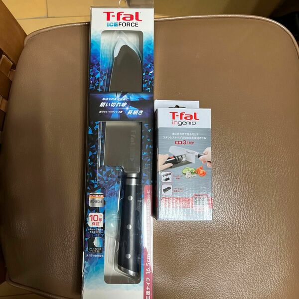 T-fal 包丁三徳ナイフ 16.5cm K24211 シャープナーセット