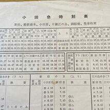 小田急電車　昭和33年4月１日の時刻表＆冊子　（検索：ロマンスカー　箱根　新宿　江の島　SE　3100型　VSE_画像2