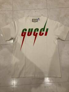 クリーニング済　サイズM】GUCCI ブレードTシャツ　ホワイト 半袖Tシャツ