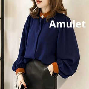 amulet アミュレット　シフォンブラウス